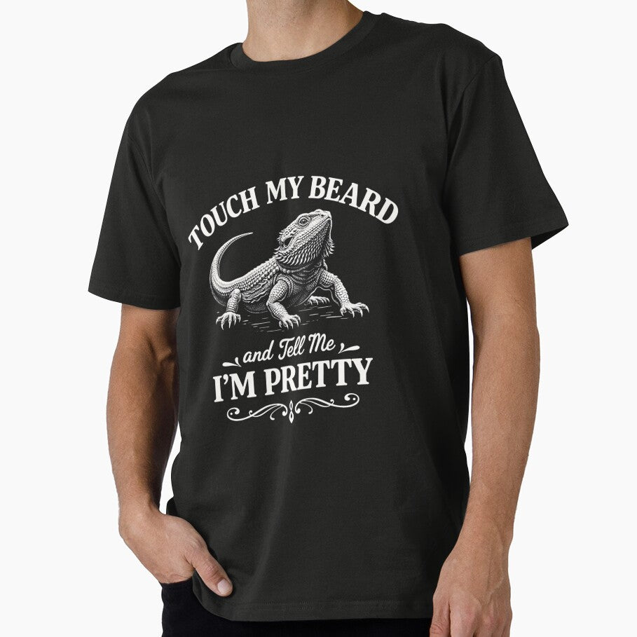 Funny Touch My Beard Cool Bearded Dragon Humor by Roya Studio T-Shirts, Hoodie, Sweatshirt | BlankRebels.com (Image 1)