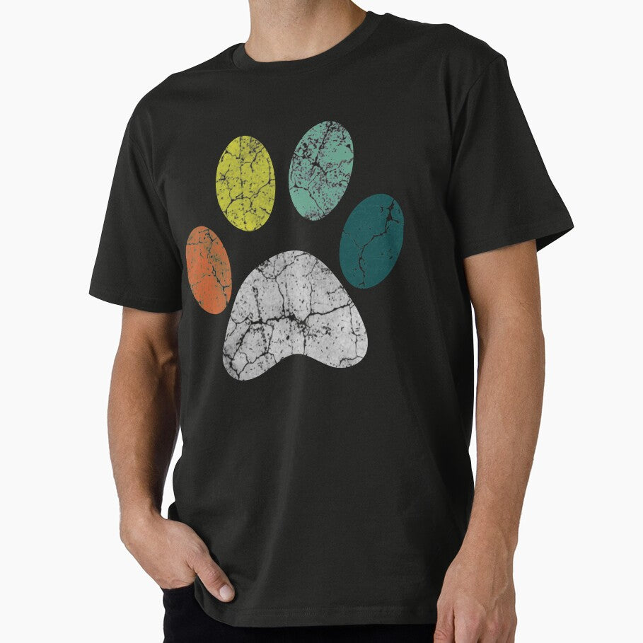 Vintage Retro Dog Paw Design by Blackpuzzle T-Shirts, Hoodie, Sweatshirt | BlankRebels.com (Image 1)