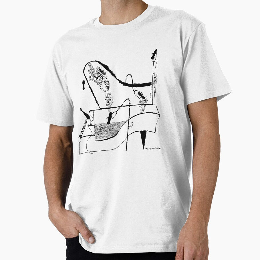 Piano Vintage Illustration by David Stone Martin by Grafixo-Sur T-Shirts, Hoodie, Sweatshirt | BlankRebels.com (Image 1)