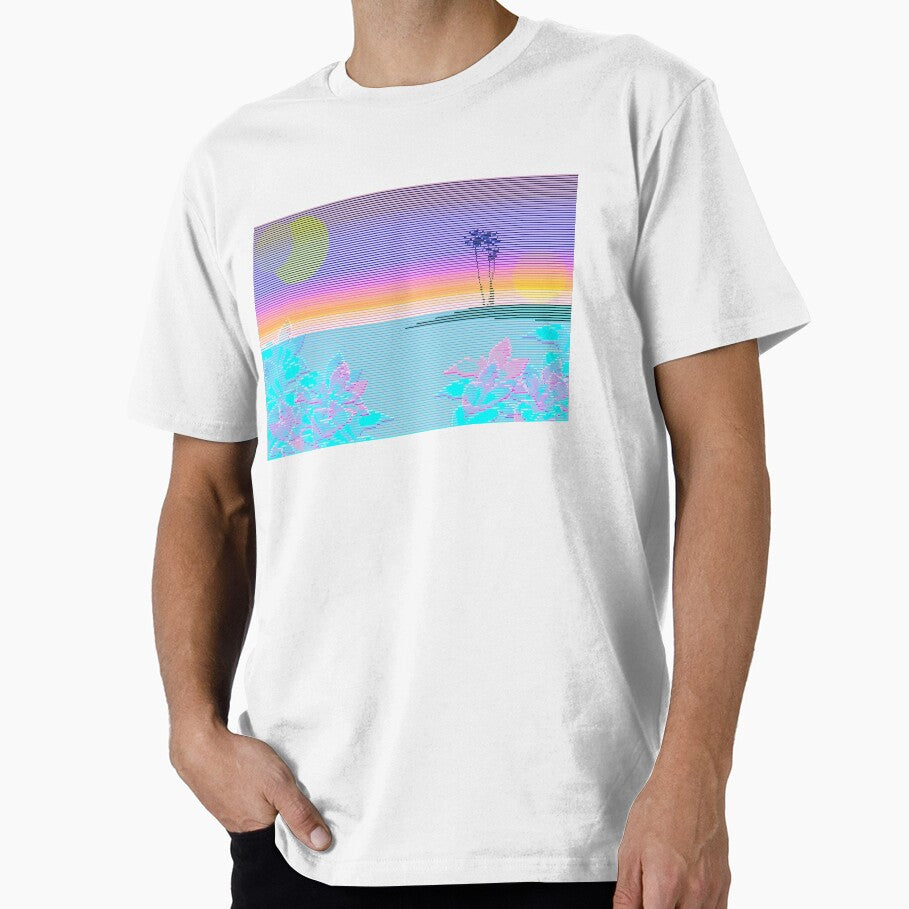 Vaporwave Beach by Necv T-Shirts, Hoodie, Sweatshirt | BlankRebels.com (Image 1)