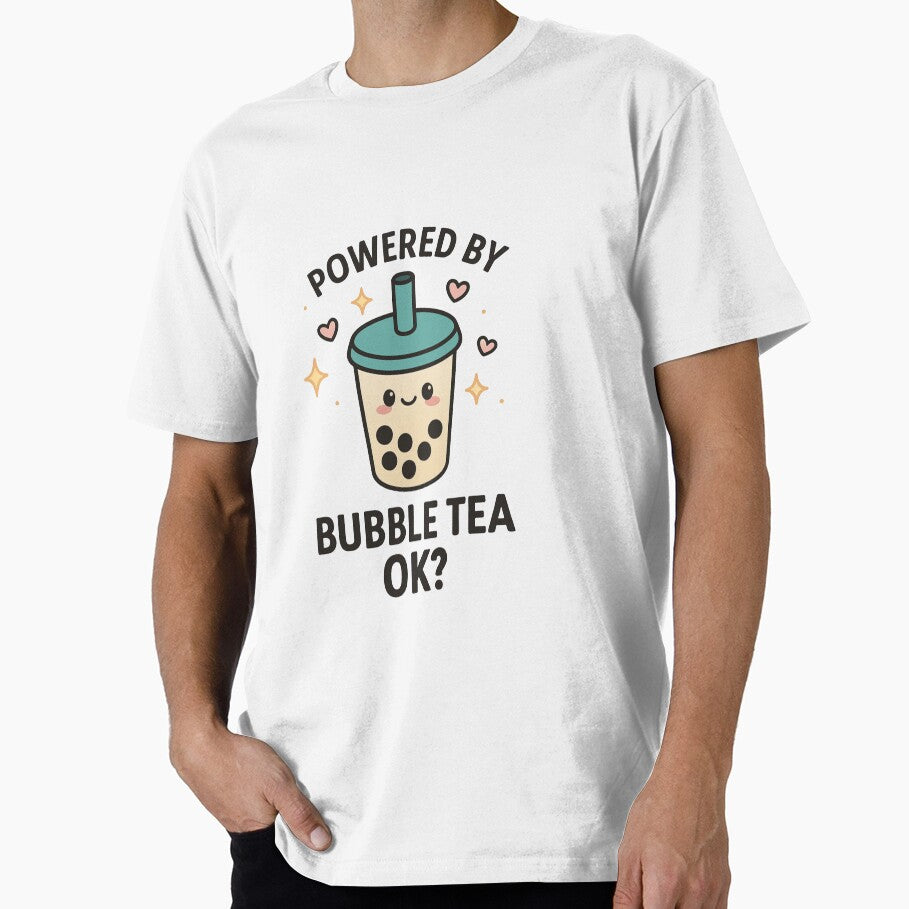 Powered by Bubble Tea – Cute Kawaii Boba Lover Design by TheArtWeaver T-Shirts, Hoodie, Sweatshirt (Image 1)