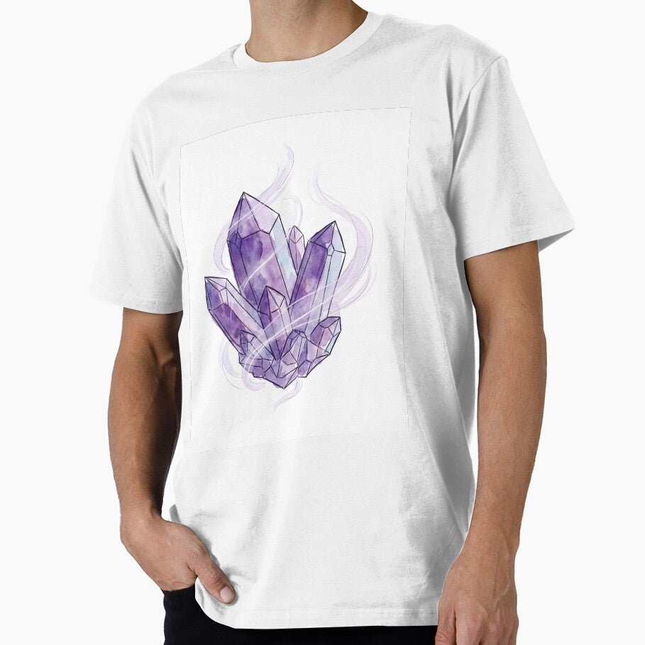 Watercolor Amethyst Crystal Cluster Illustration by Stolen-Oddities T-Shirts, Hoodie, Sweatshirt | BlankRebels.com (Image 1)
