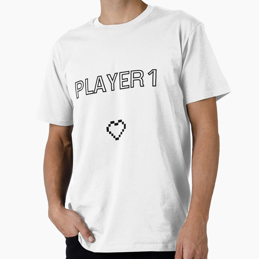 Player 1 Valentine Couple Shirt by Pahjongg Hoodie, Sweatshirt | BlankRebels.com (Image 1)