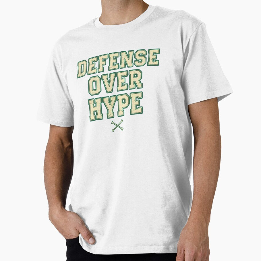 Defense Over Hype – Retro Football Defense Typography by DIRTYSKETCHH T-Shirts, Hoodie, Sweatshirt (Image 1)