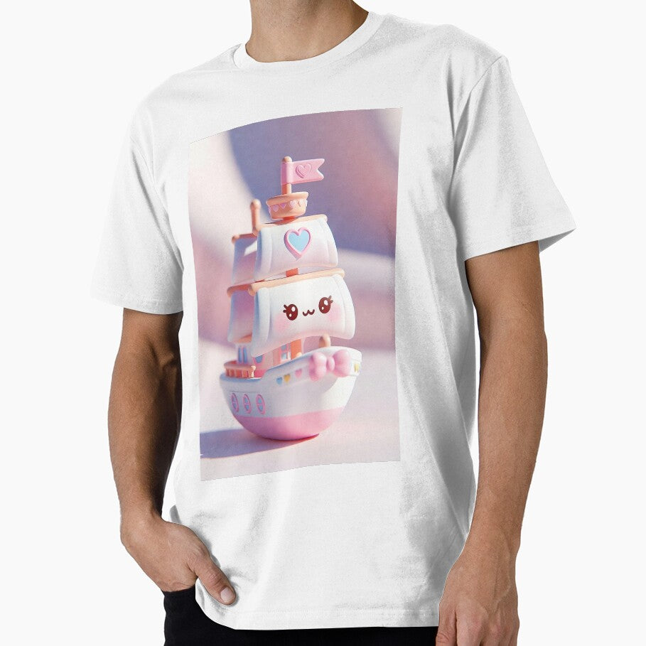 Kawaii Love Pirate Ship – Pastel Heart Sailing Boat by NordseeSteel T-Shirts, Hoodie, Sweatshirt | BlankRebels.com (Image 1)
