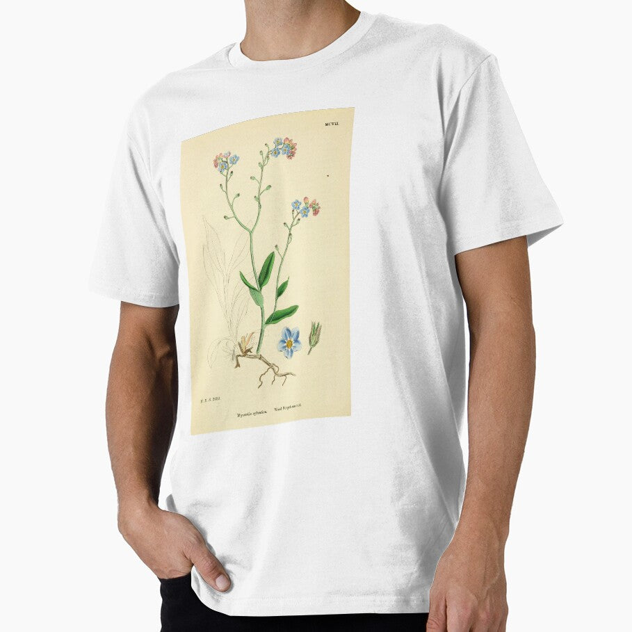 Forget me nots Illustration - Myosotis by FloraObscura T-Shirts, Hoodie, Sweatshirt | BlankRebels.com (Image 1)
