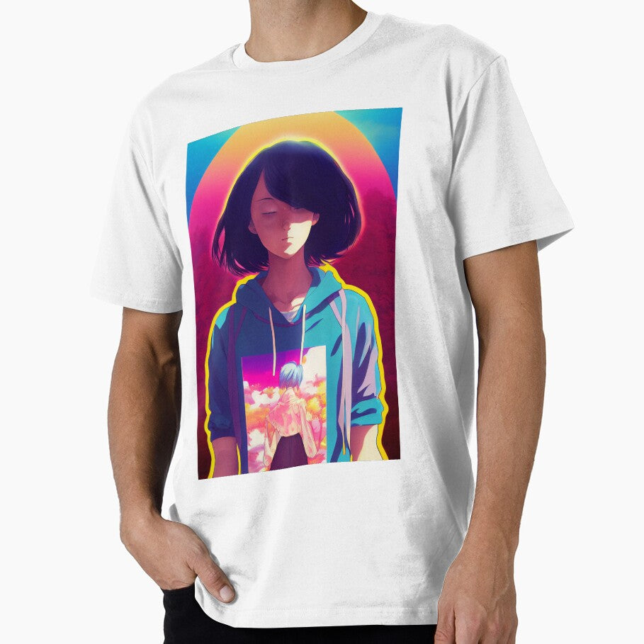 Vaporwave Anime Girl Design by MegaStarbeard T-Shirts, Hoodie, Sweatshirt | BlankRebels.com (Image 1)