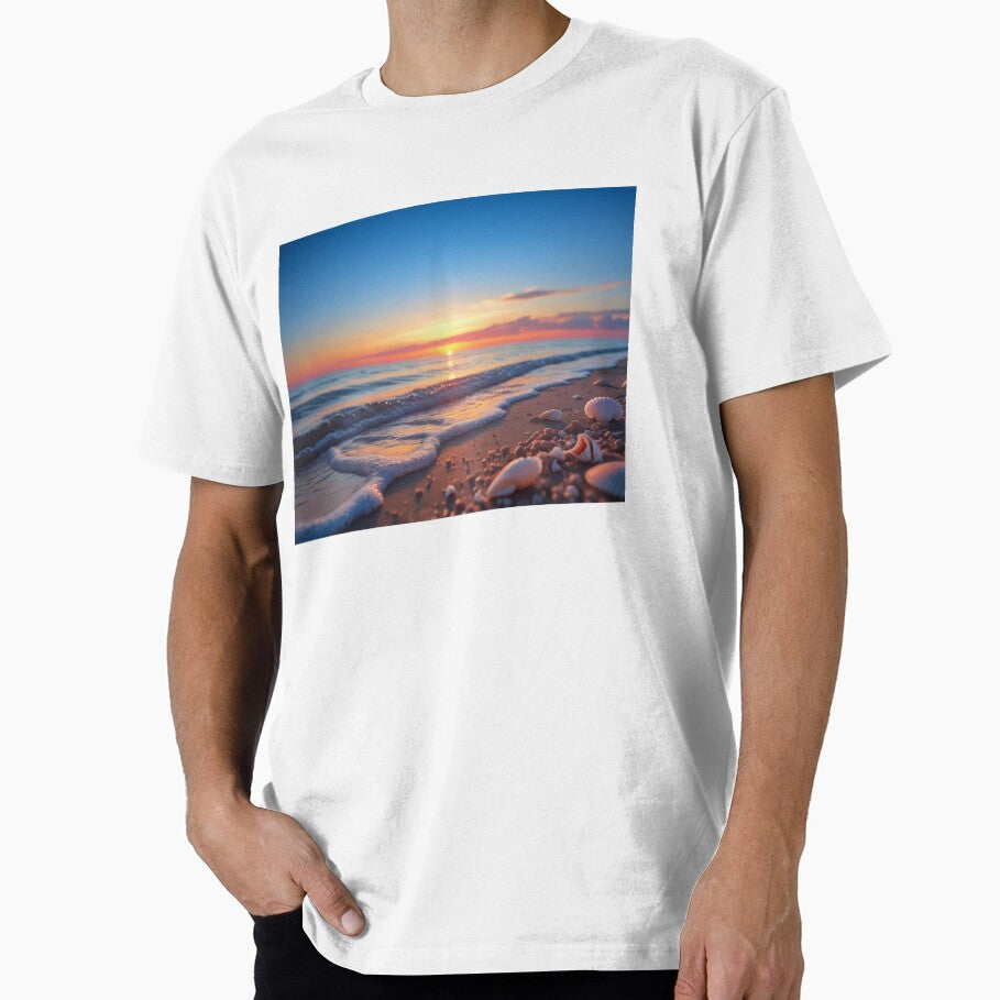 A serene sunset scene with warm golden hue - 1 by TatStudio55 T-Shirts, Hoodie, Sweatshirt | BlankRebels.com (Image 1)