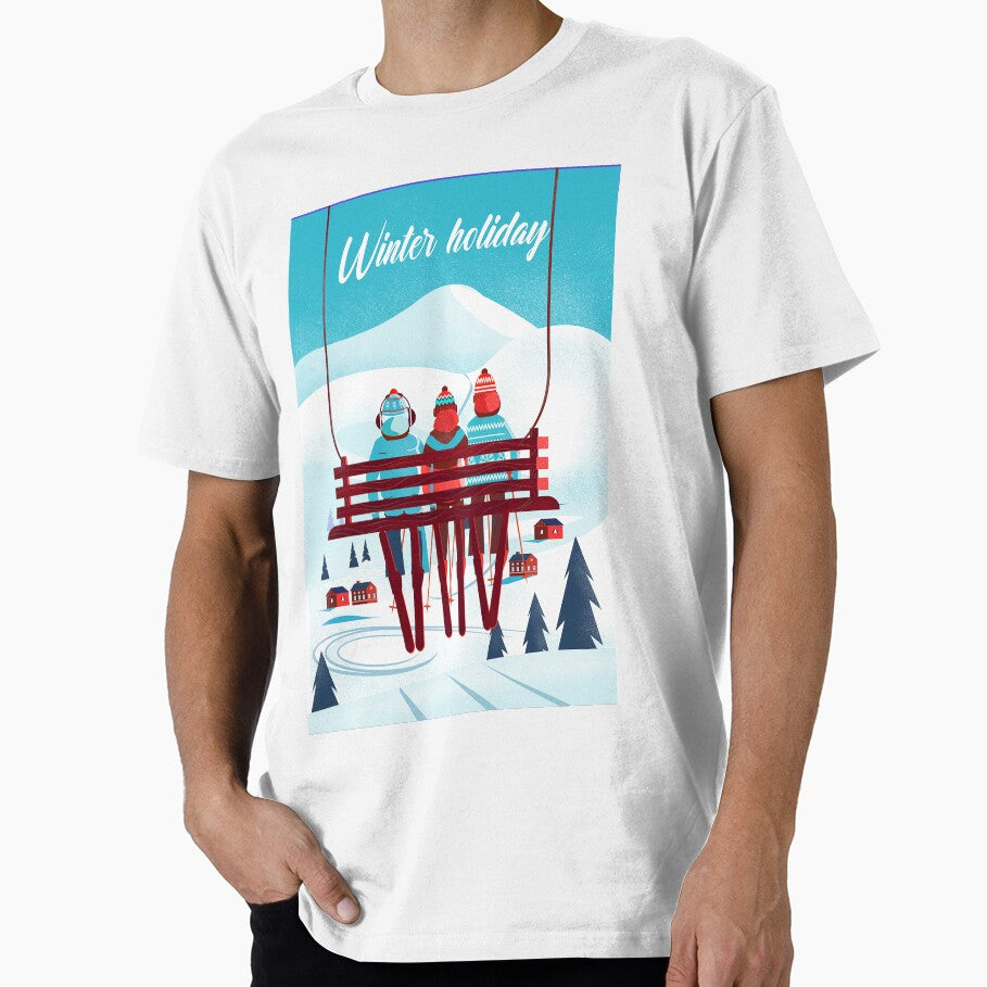 Vintage Winter Holiday travel poster by Arctic frame studio T-Shirts, Hoodie, Sweatshirt | BlankRebels.com (Image 1)