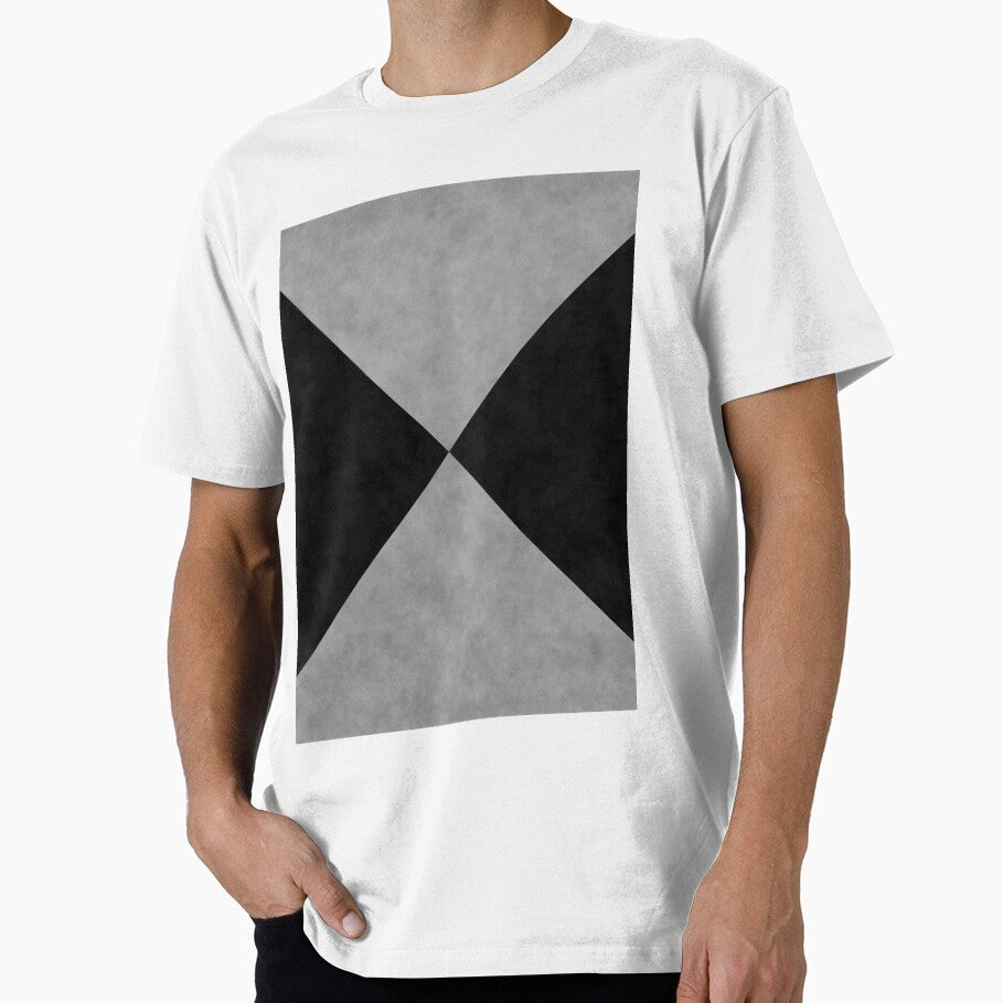 Monochrome Geometric Saltire: Dark Grunge Minimalist X by pluielegere T-Shirts, Hoodie, Sweatshirt (Image 1)