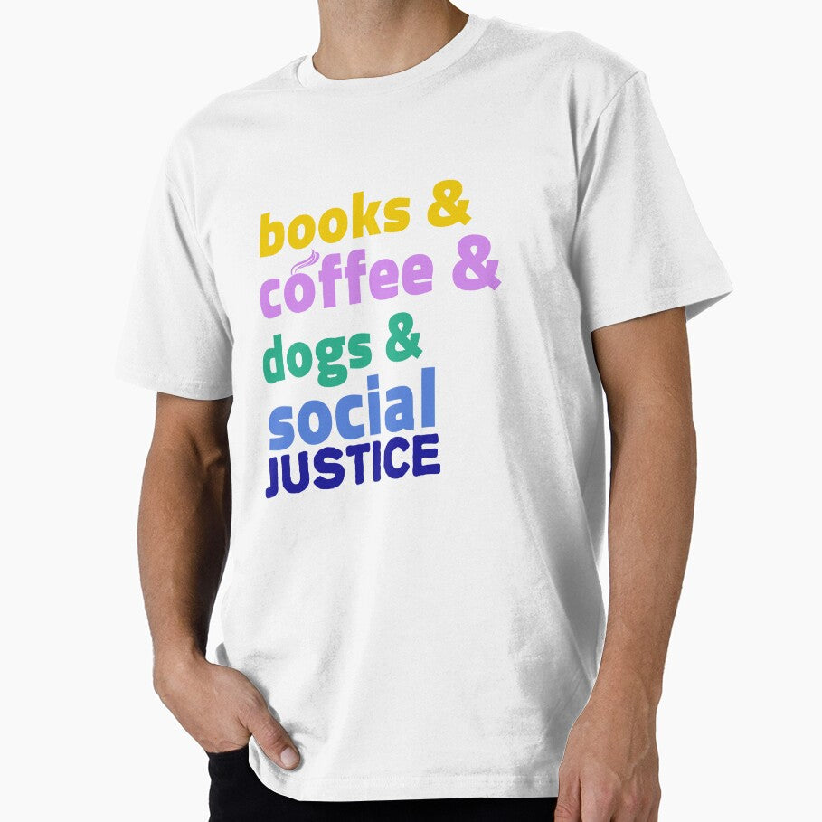 books and coffee and dogs and social justice by omario018 T-Shirts, Hoodie, Sweatshirt | BlankRebels.com (Image 1)