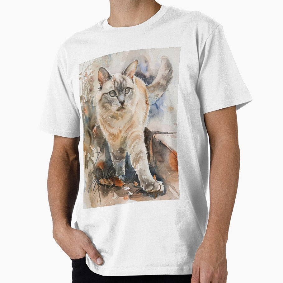 Cat Watercolor Painting by EricDesignStore T-Shirts, Hoodie, Sweatshirt | BlankRebels.com (Image 1)