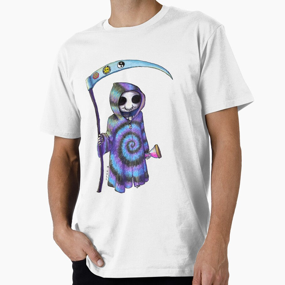 Happy Hippie Tie-dye Grim Reaper by Martha Hull T-Shirts, Hoodie, Sweatshirt | BlankRebels.com (Image 1)
