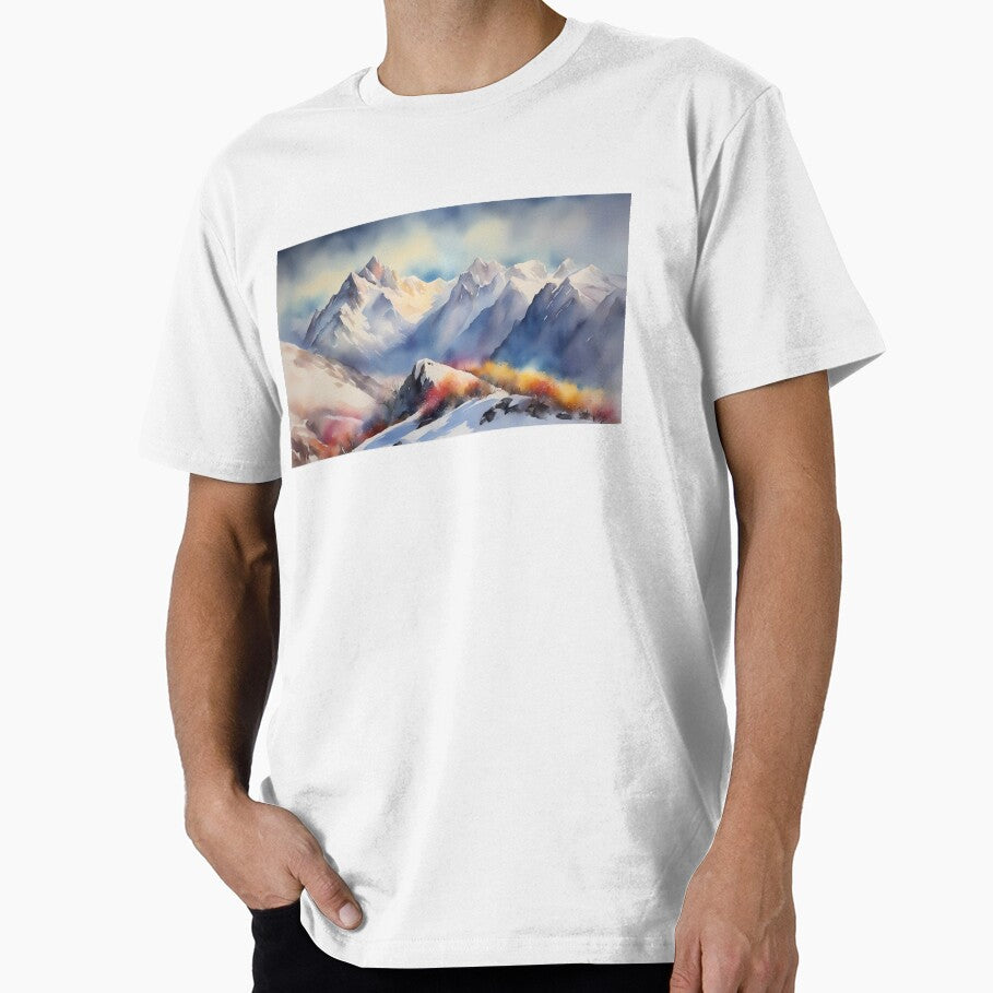 Snowy Mountain Range by CalmnessbyChoice T-Shirts, Hoodie, Sweatshirt | BlankRebels.com (Image 1)