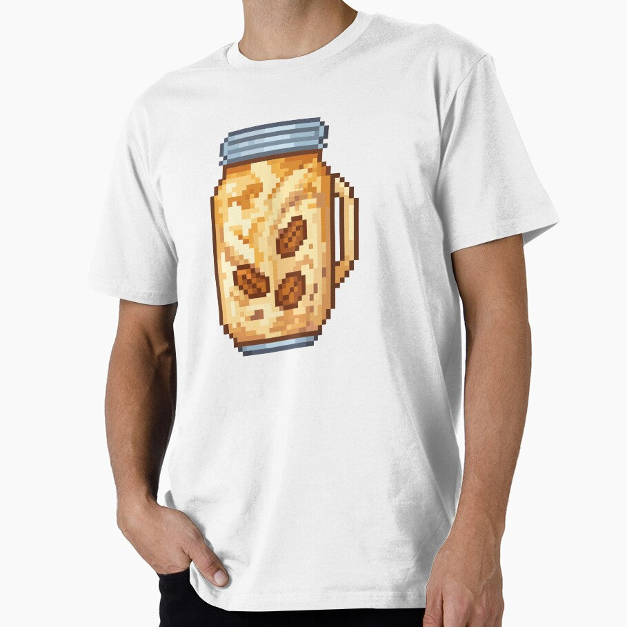 Iced Coffee Pixel Art – Cozy Kawaii Retro 16-Bit Drink Illustration by Rizal Adittya T-Shirts, Hoodie, Sweatshirt (Image 1)
