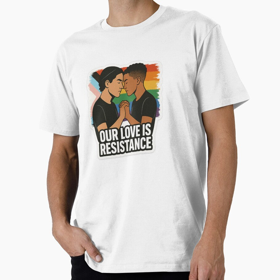 Our Love Is Resistance – Queer Couple Pride Sticker by SophieGalleri T-Shirts, Hoodie, Sweatshirt | BlankRebels.com (Image 1)