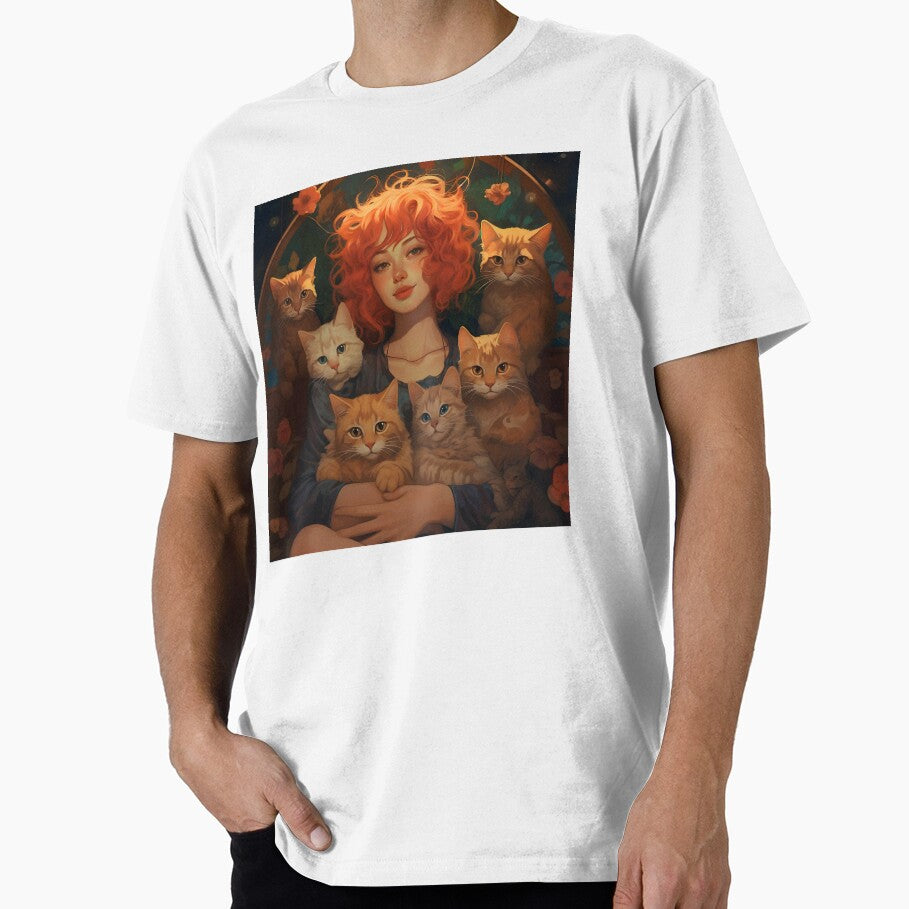 Red Hair Cat Mom by dcrc T-Shirts, Hoodie, Sweatshirt | BlankRebels.com (Image 1)