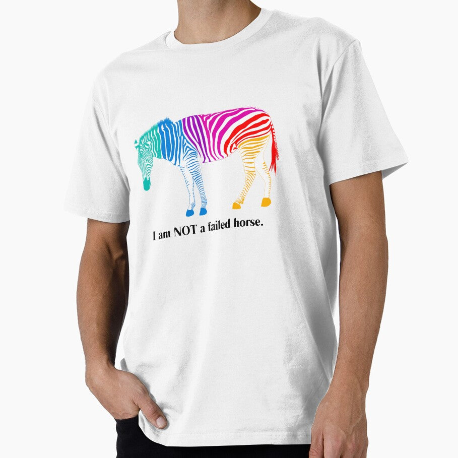 Rainbow Zebra - I am Not a Failed Horse by LCMerchEmporium