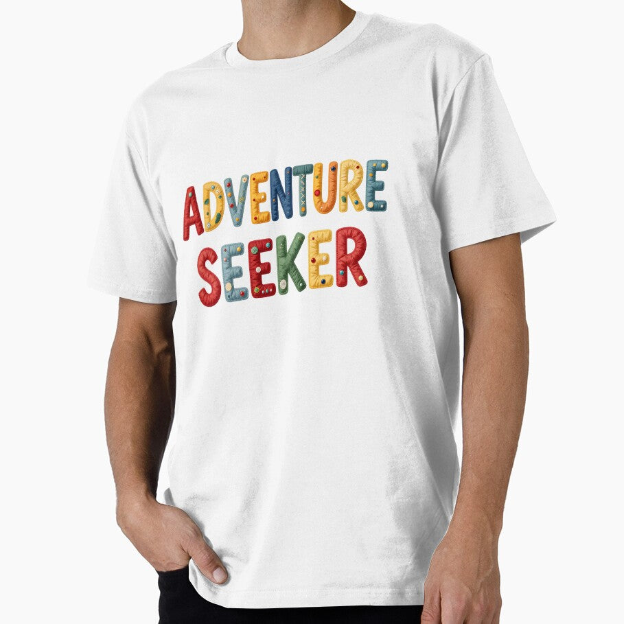 ADVENTURE SEEKER - IN COLORFUL FAUX LETTERING by AlexOBrienArt T-Shirts, Hoodie, Sweatshirt | BlankRebels.com (Image 1)