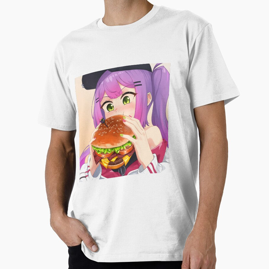 Anime Girl Eating a Burger by SgtAwesomeness T-Shirts, Hoodie, Sweatshirt | BlankRebels.com (Image 1)