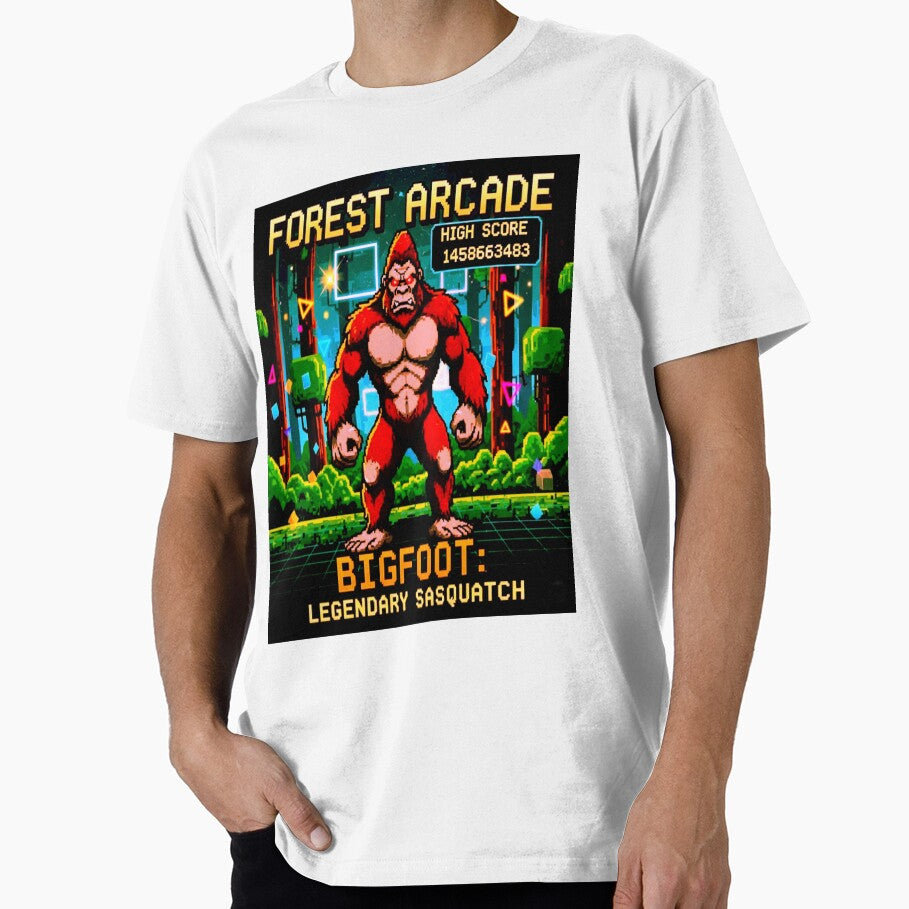 Retro,Bigfoot,Forest,Arcade by CyberdogStudios T-Shirts, Hoodie, Sweatshirt | BlankRebels.com (Image 1)