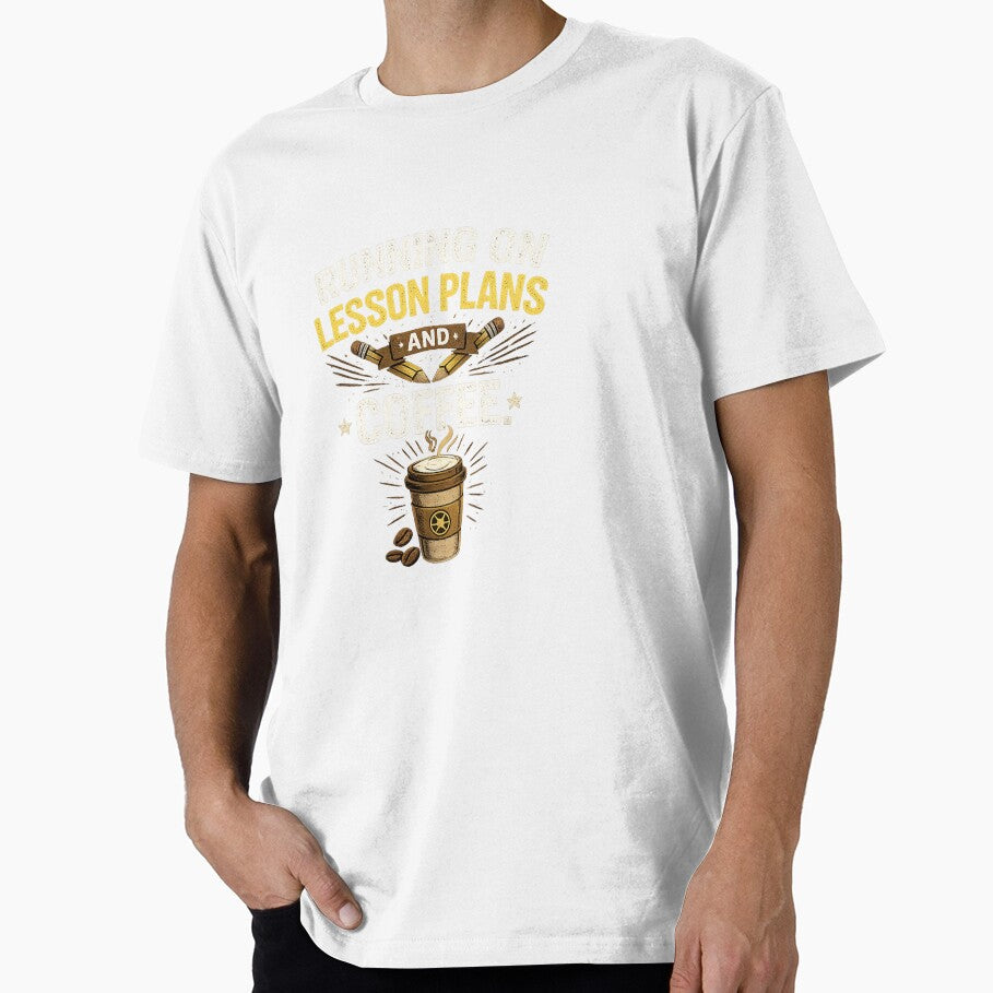 Teacher Humor - Running on Plans and Coffee by Off-DutyDesign T-Shirts, Hoodie, Sweatshirt | BlankRebels.com (Image 1)