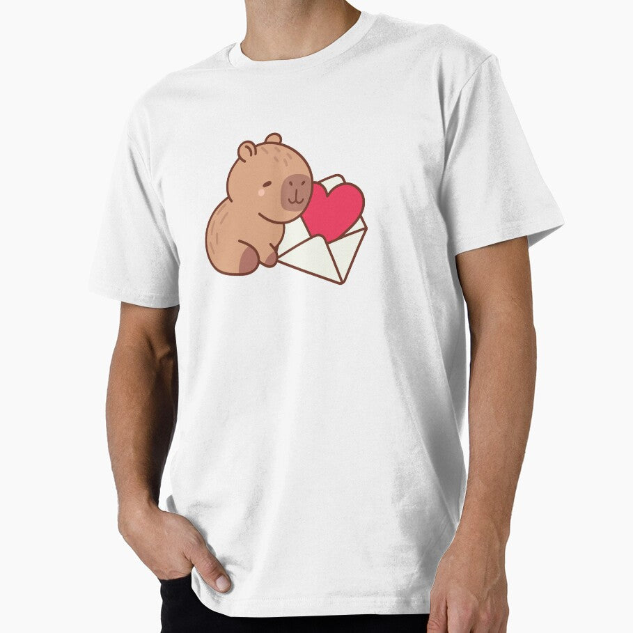 Cute Capybara Open The Love Letter - Adorable Valentine’s Gift by PangDesu T-Shirts, Hoodie, Sweatshirt (Image 1)