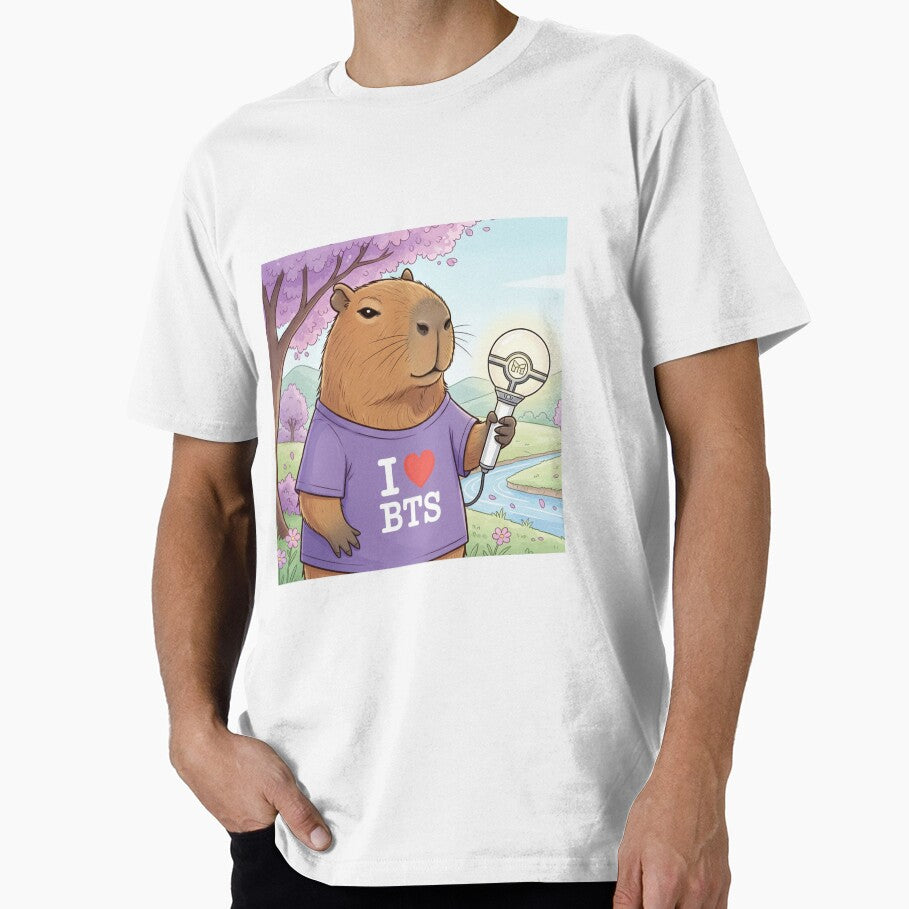 K-Pop Inspired Capybara Illustration by Carolina Carvajal T-Shirts, Hoodie, Sweatshirt | BlankRebels.com (Image 1)