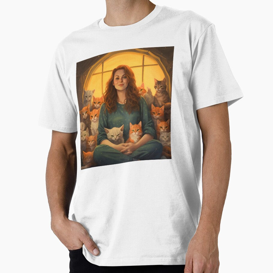 Smiling Red Haired Cat Mom by dcrc T-Shirts, Hoodie, Sweatshirt | BlankRebels.com (Image 1)