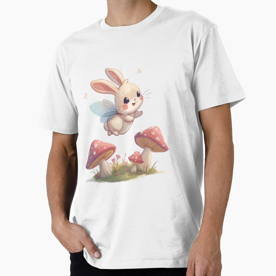Fairy rabbit with wings flies through the fairytale forest by SimonsDesignArt T-Shirts, Hoodie, Sweatshirt (Image 1)