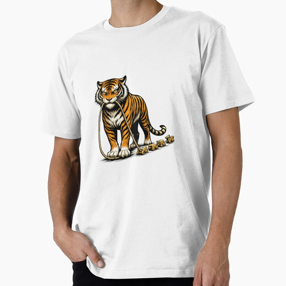 Stopped Tiger Pull Toy — Hoodie Edition by mikawaya studio T-Shirts, Sweatshirt | BlankRebels.com (Image 1)