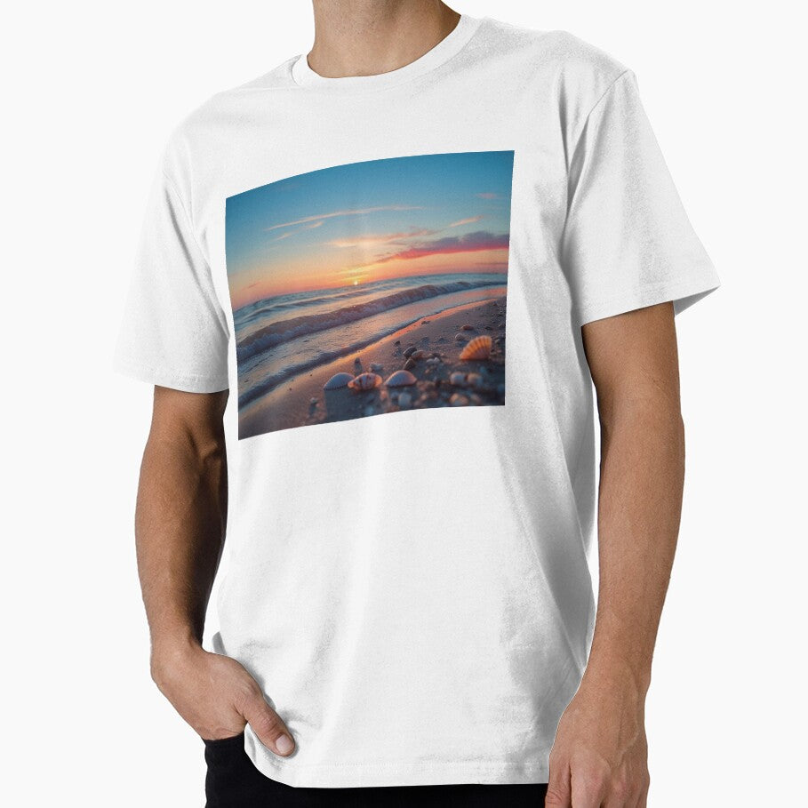 A serene sunset scene with warm golden hue - 2 by TatStudio55 T-Shirts, Hoodie, Sweatshirt | BlankRebels.com (Image 1)