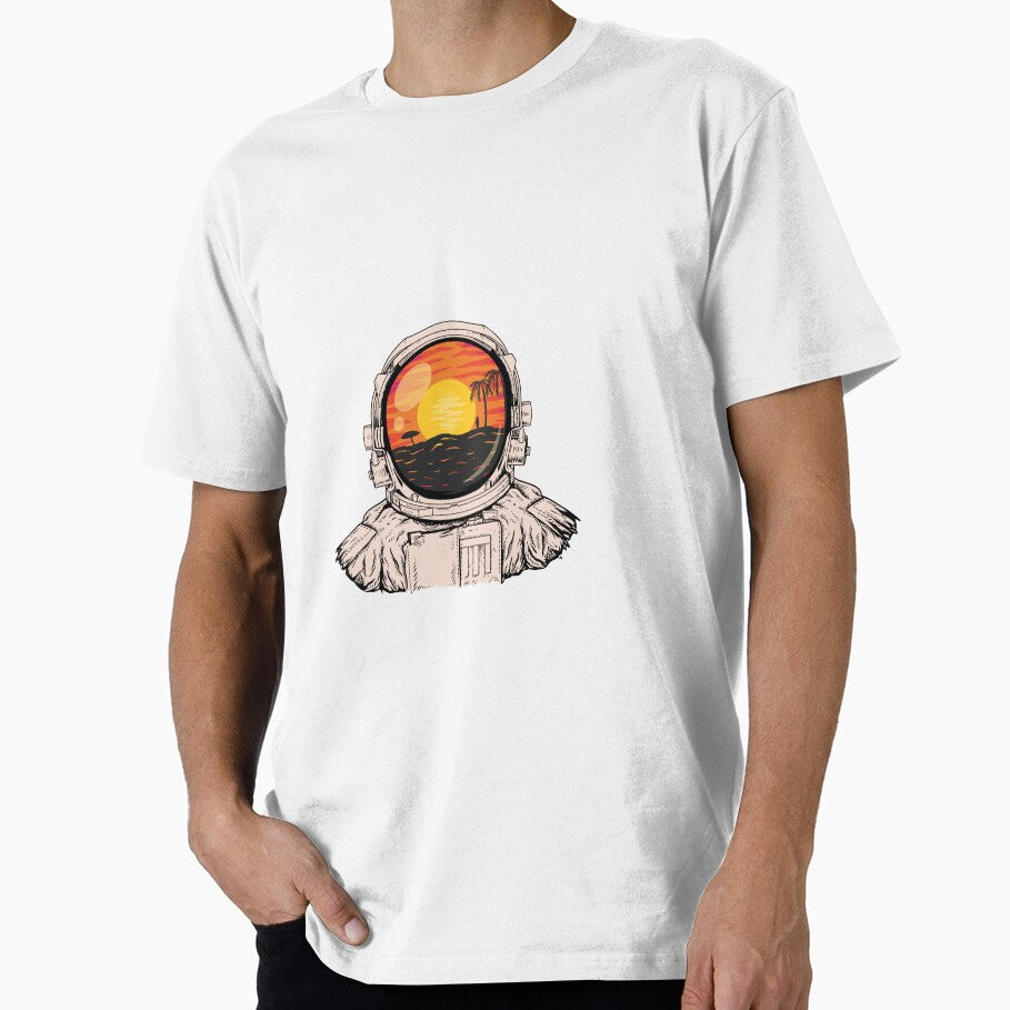 Holiday Astronaut Sticker - Sunset by PatternSquare T-Shirts, Hoodie, Sweatshirt | BlankRebels.com (Image 1)