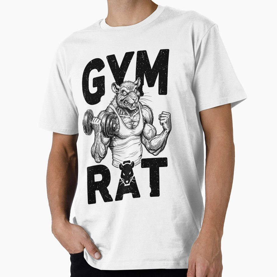 Gym Rat Bodybuilder Funny Vintage Bodybuilding Workout by GrandeDuc T-Shirts, Hoodie, Sweatshirt | BlankRebels.com (Image 1)
