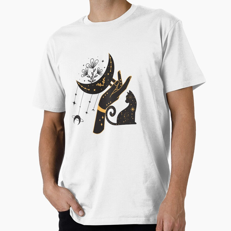 Celestial Cat and Moon Mystic Design by NovaRune T-Shirts, Hoodie, Sweatshirt | BlankRebels.com (Image 1)