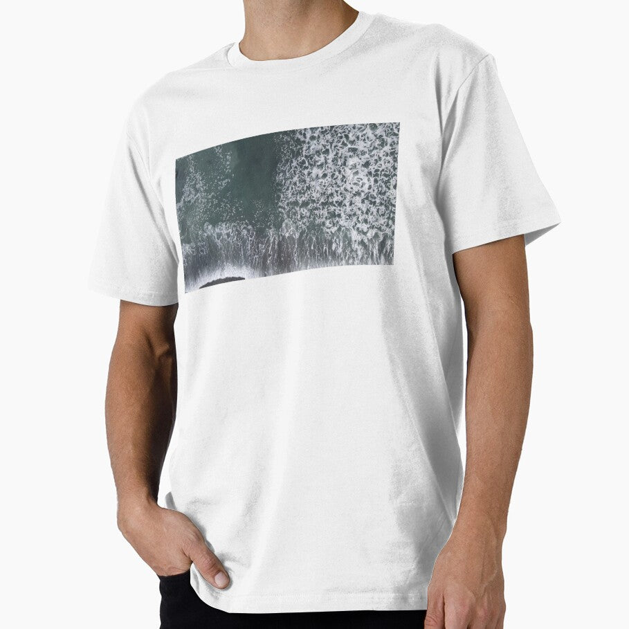 Aerial Ocean Waves Pattern – Drone Photography Coastal Print by Tempraneo Photo T-Shirts, Hoodie, Sweatshirt (Image 1)