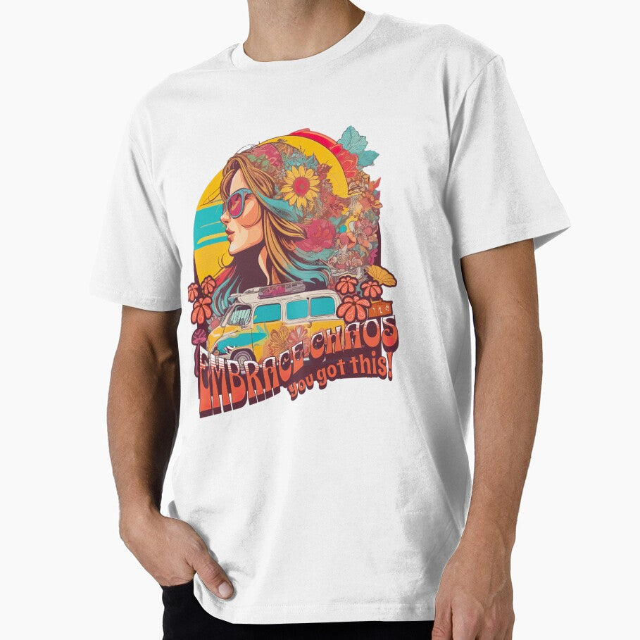 Hippie girl tshirt gift fall summer vibe sticker by Sector7Artistry