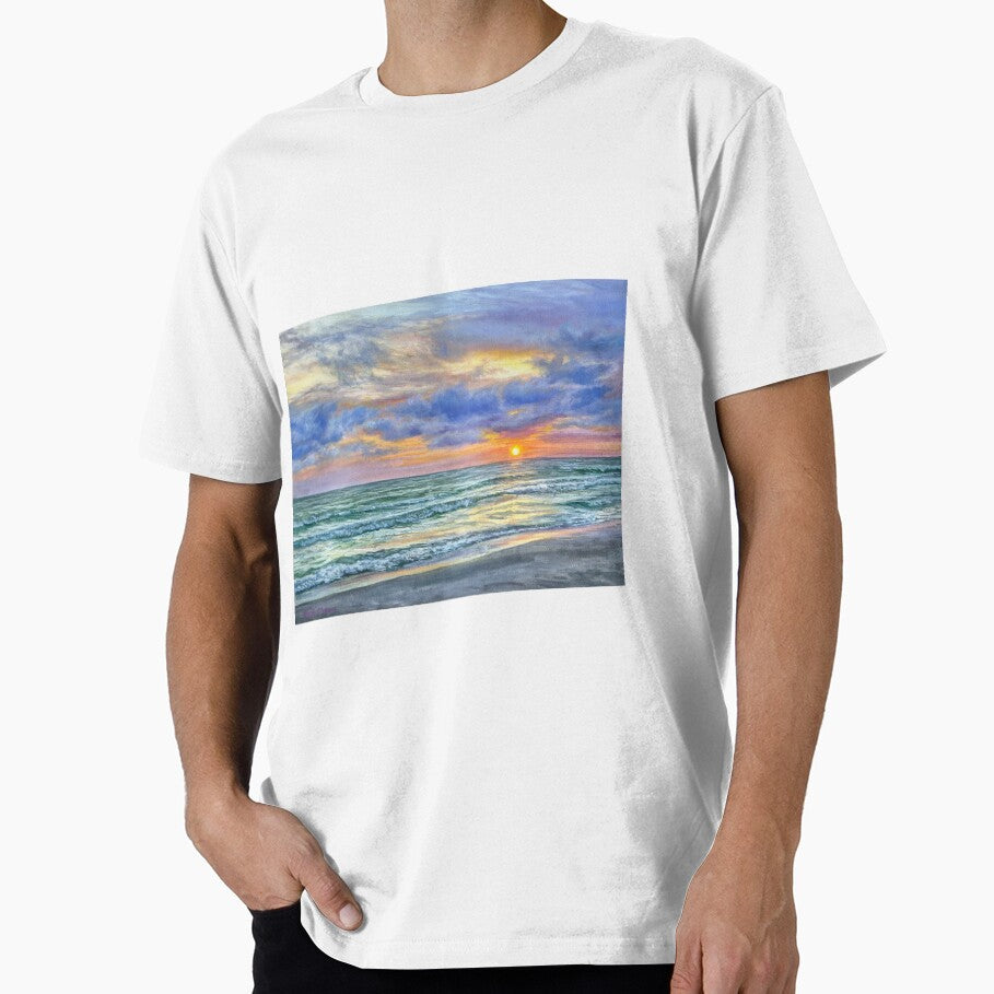 Serene Ocean Sunset by Steph Moraca T-Shirts, Hoodie, Sweatshirt | BlankRebels.com (Image 1)