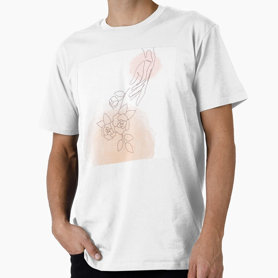 Floral  Abstract Minimalist Line Hand Art-Mid-Century Modern Boho Design by adoredigitals T-Shirts, Hoodie,... (Image 1)