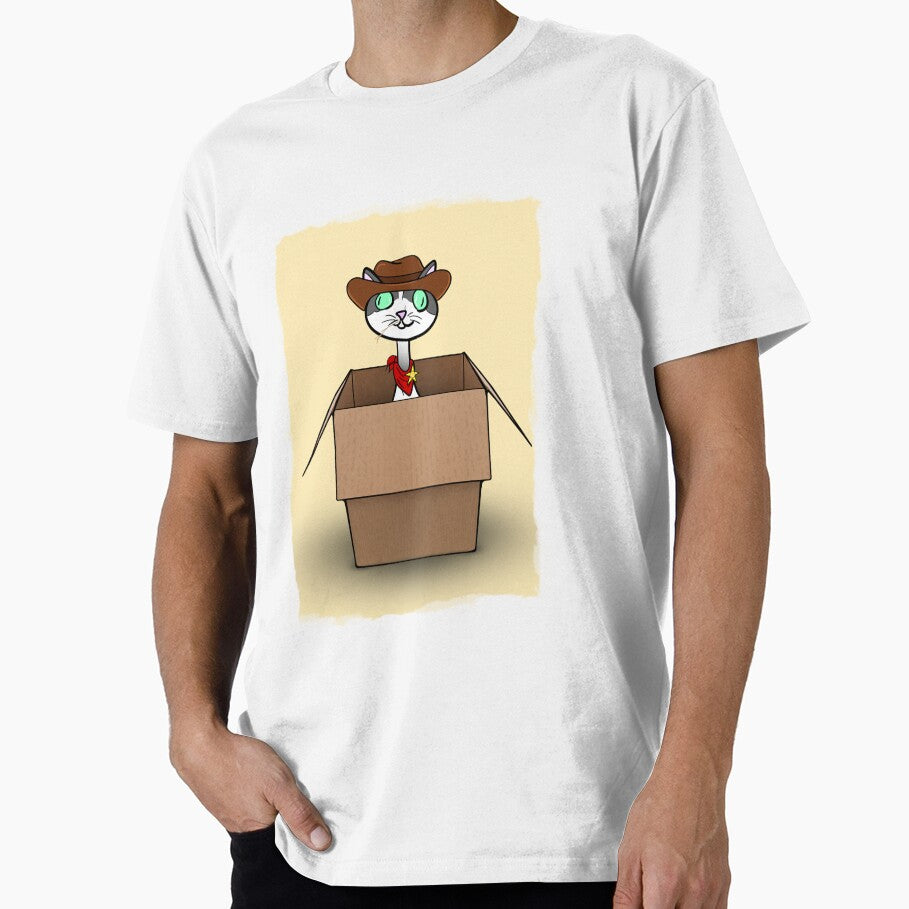 cowboy sheriff cat in box by kon7 T-Shirts, Hoodie, Sweatshirt | BlankRebels.com (Image 1)