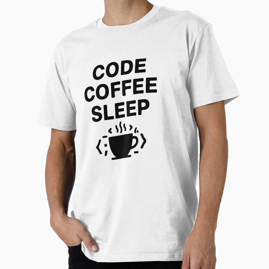 Code Coffee Sleep T-Shirt  Programmer Routine Coder Tee by Design-Pro-21 Hoodie, Sweatshirt | BlankRebels.com (Image 1)