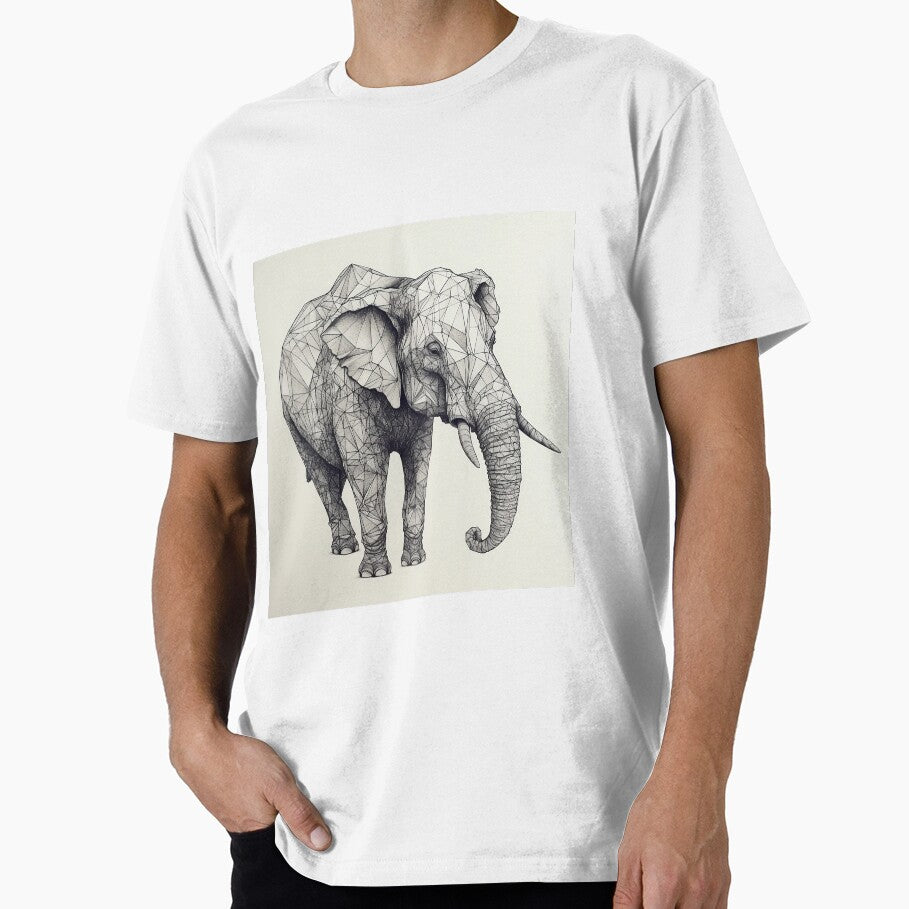 Elephant line drawing design by Feluceo T-Shirts, Hoodie, Sweatshirt | BlankRebels.com (Image 1)