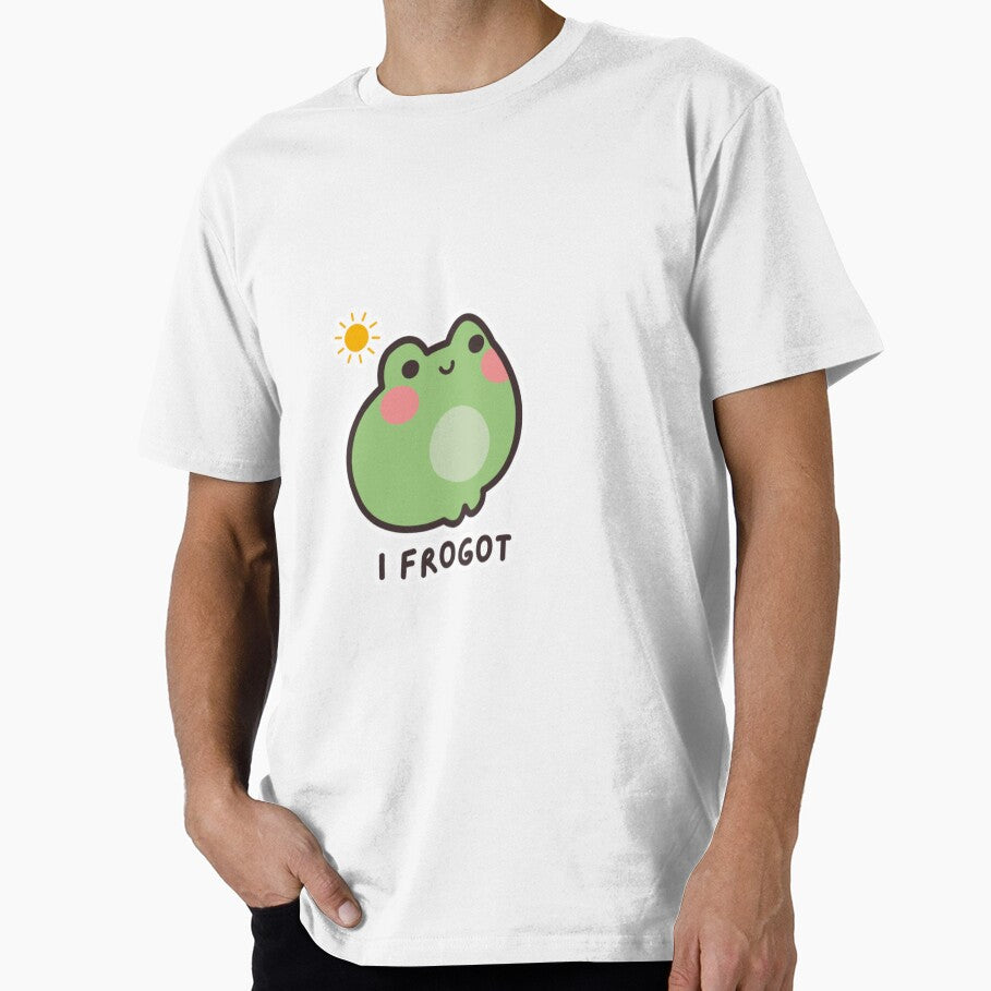 I FROGOT – Cute Frog Meme by StickItCutie T-Shirts, Hoodie, Sweatshirt | BlankRebels.com (Image 1)
