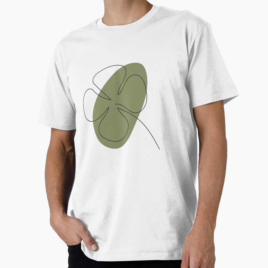 One line clover plant art by NazarliNigar T-Shirts, Hoodie, Sweatshirt | BlankRebels.com (Image 1)