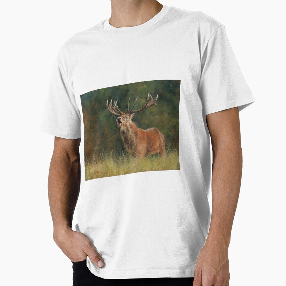 European Red Deer Stag by David Stribbling T-Shirts, Hoodie, Sweatshirt | BlankRebels.com (Image 1)