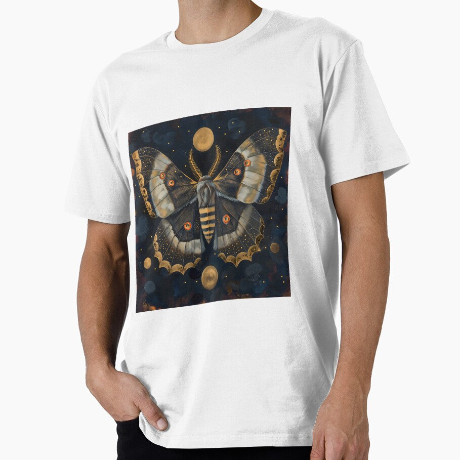 Celestial Dance: Moth and the Golden Moons by EclipseArtisan T-Shirts, Hoodie, Sweatshirt | BlankRebels.com (Image 1)