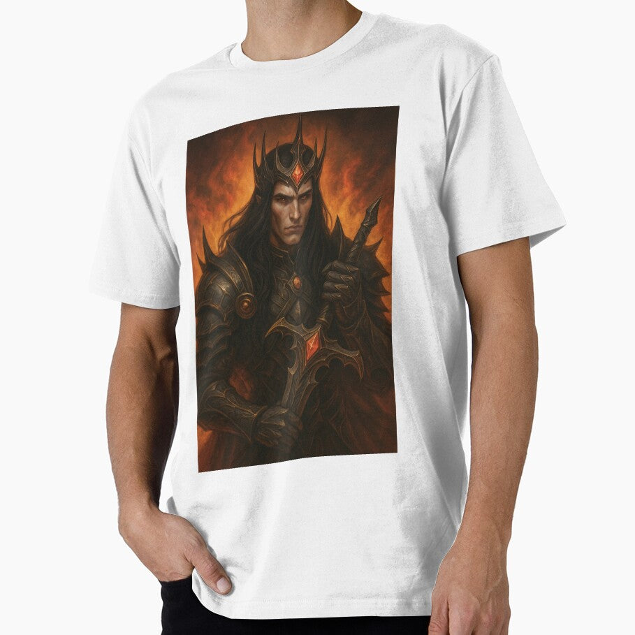 Dark Fantasy Warrior King – Gothic Fantasy Ruler with Sword Poster by VolunaDesigns