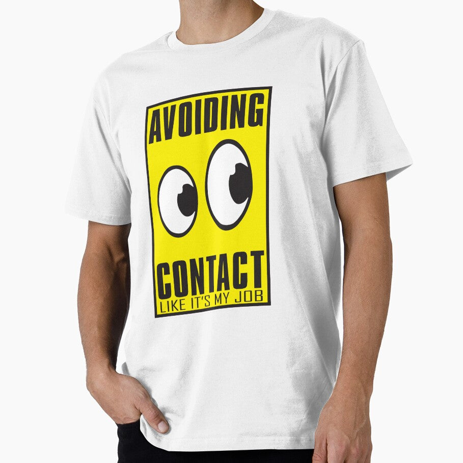 Funny Introvert Tees "AVOIDING EYE CONTACT" by EBBSW Hoodie, Sweatshirt | BlankRebels.com (Image 1)