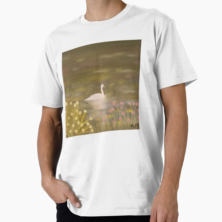 Swan in Reeds by andreaoverliart T-Shirts, Hoodie, Sweatshirt | BlankRebels.com (Image 1)