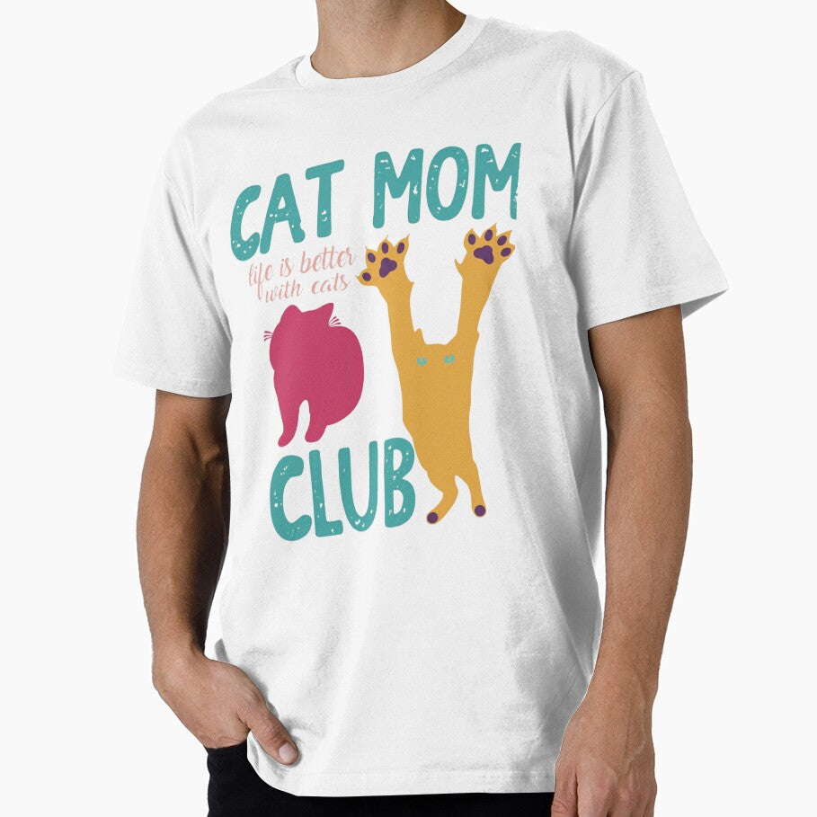 Cat Mom Club: Life is Better with Cats by Evaevonechi T-Shirts, Hoodie, Sweatshirt | BlankRebels.com (Image 1)